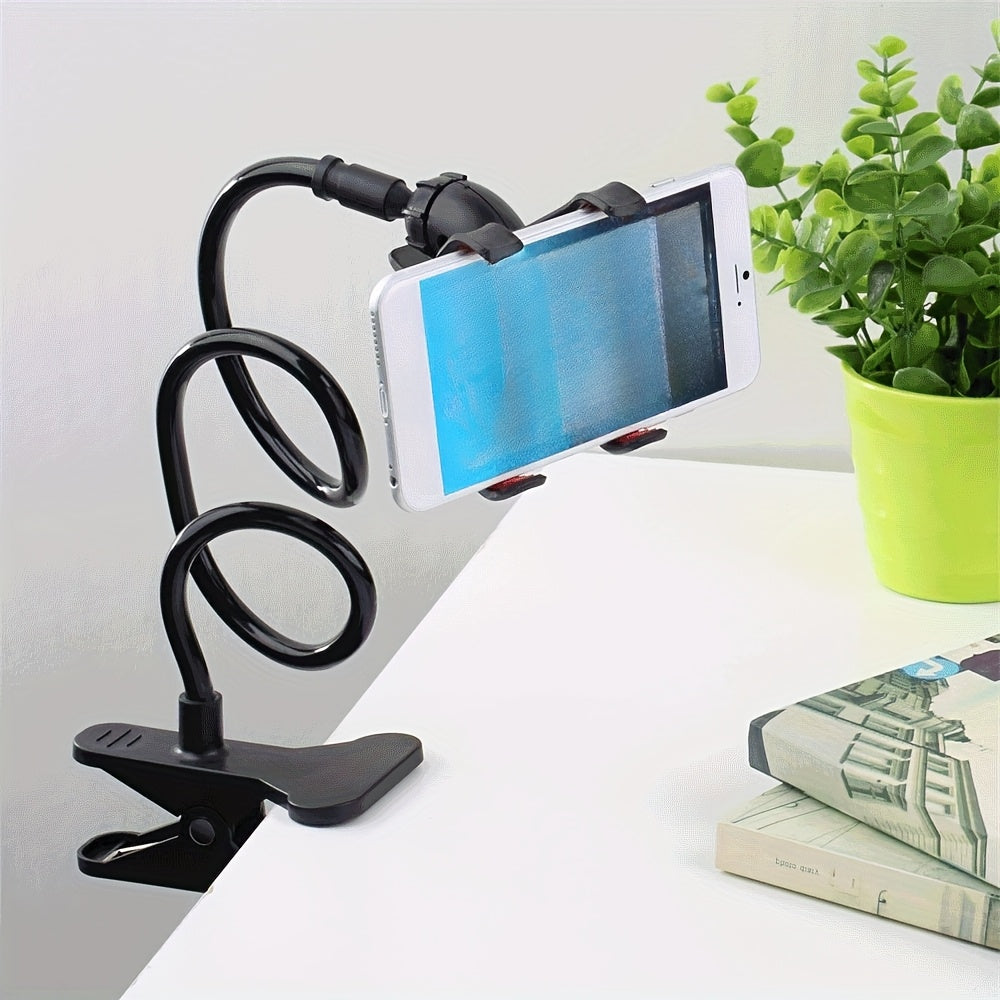 Adjustable Gooseneck Phone Holder with Claw Clip 360° Swivel Desk Wall Mount