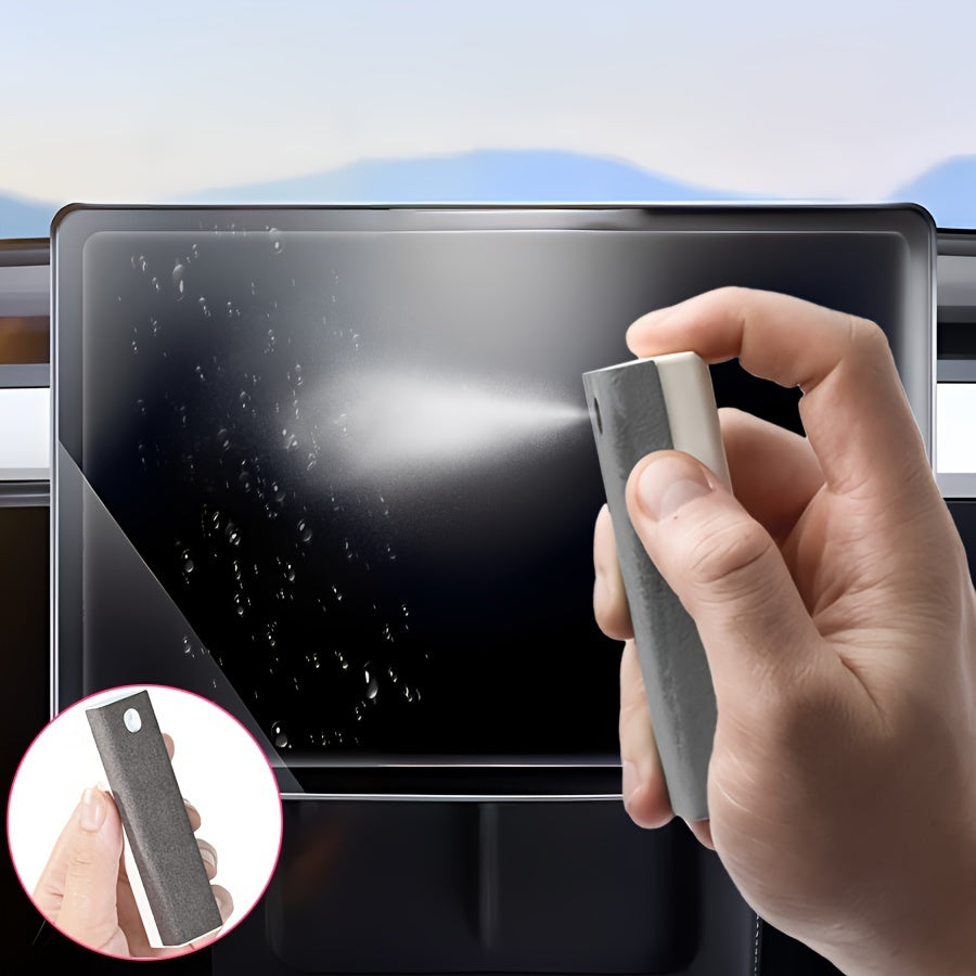 15ml Gray Microfiber Car Screen Cleaner Spray Wipe for Dashboard and Glass