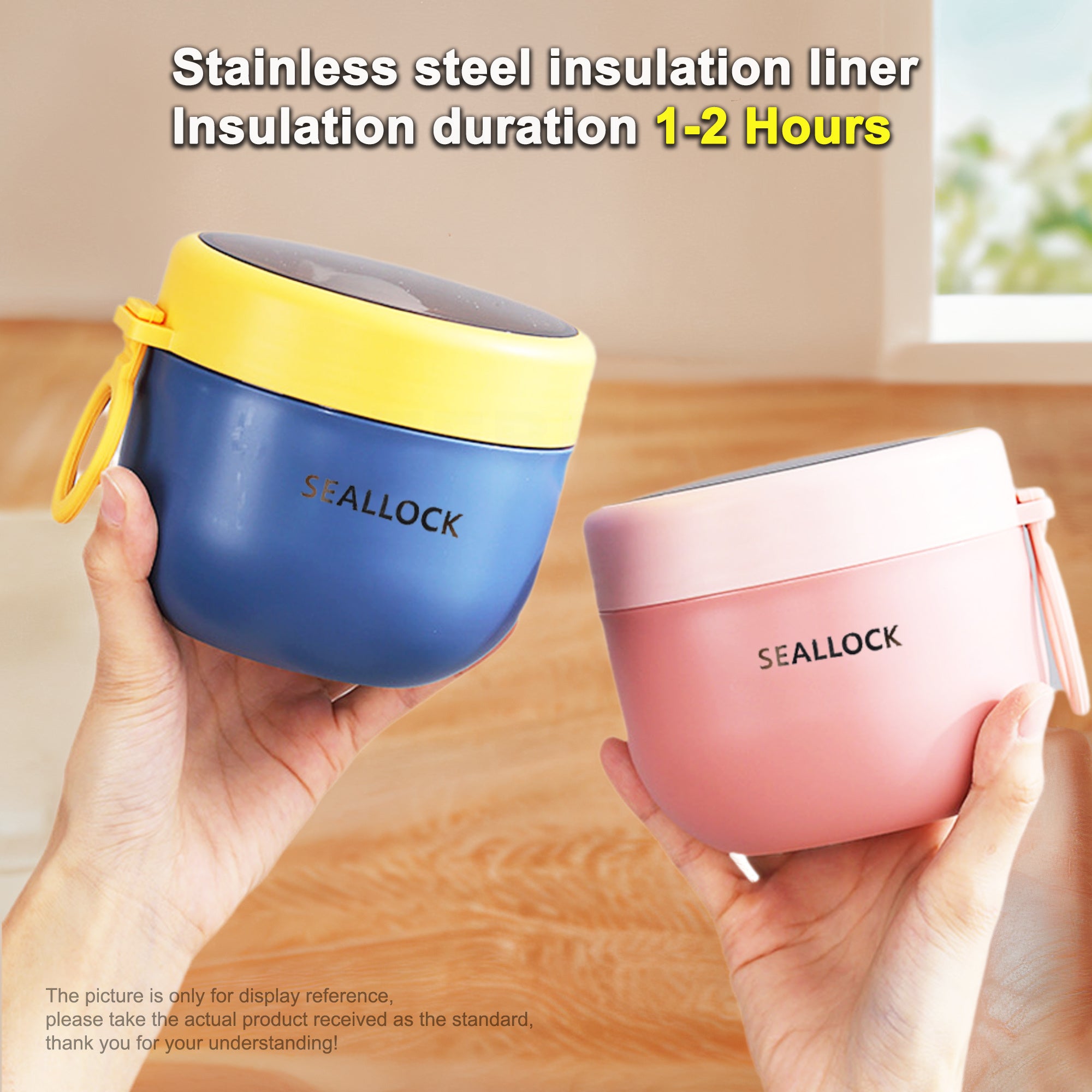 Katta zanglamaydigan po'latdan yasalgan nonushta kubogi 600ml izolyatsiyalangan sho'rva chashkasi va bukadigan qoshiq bilan