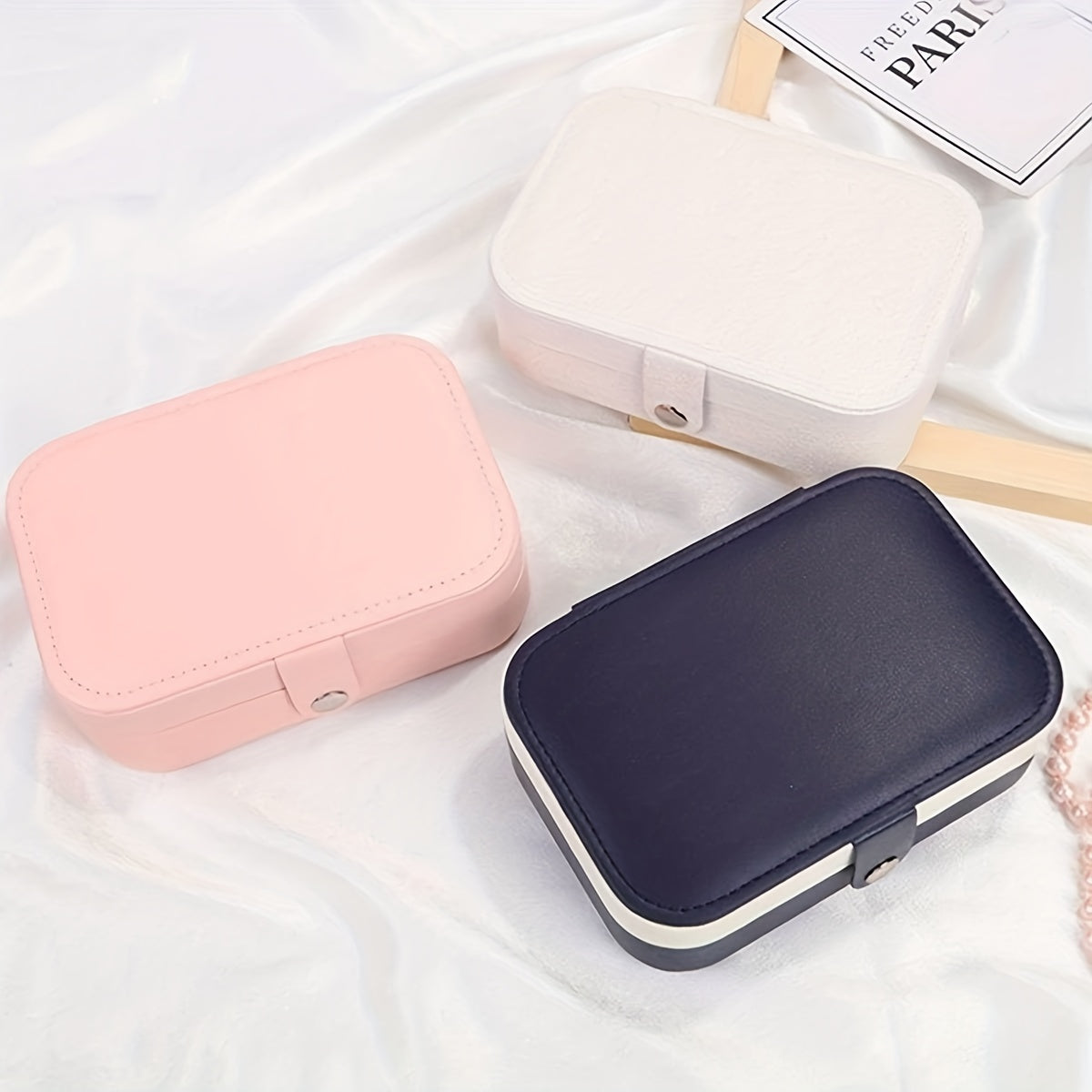 Компактная коробка для хранения украшений для колец, ожерелий и гвоздиков, органайзер для путешествий
