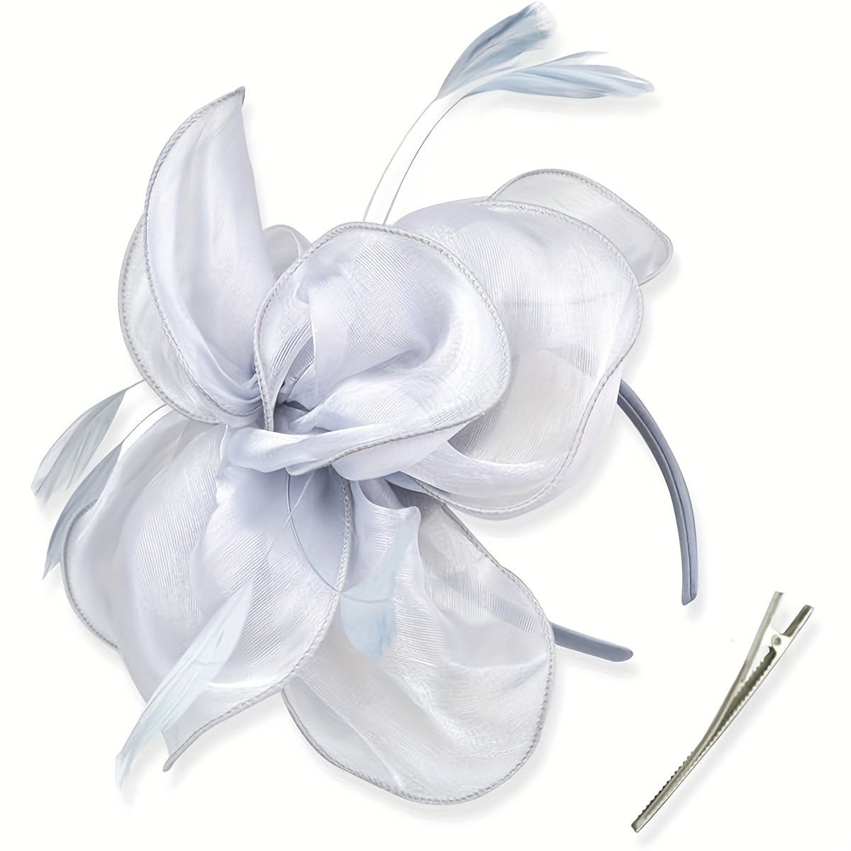 Sombrero fascinator de estilo 1950 para mujer, flor sin plumas, diadema para el cabello, fiesta de té, boda