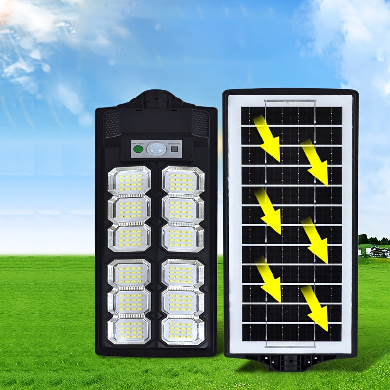 Solar-Powered LED Lantern with Infrared Sensor and Push Button for Outdoor Courtyards