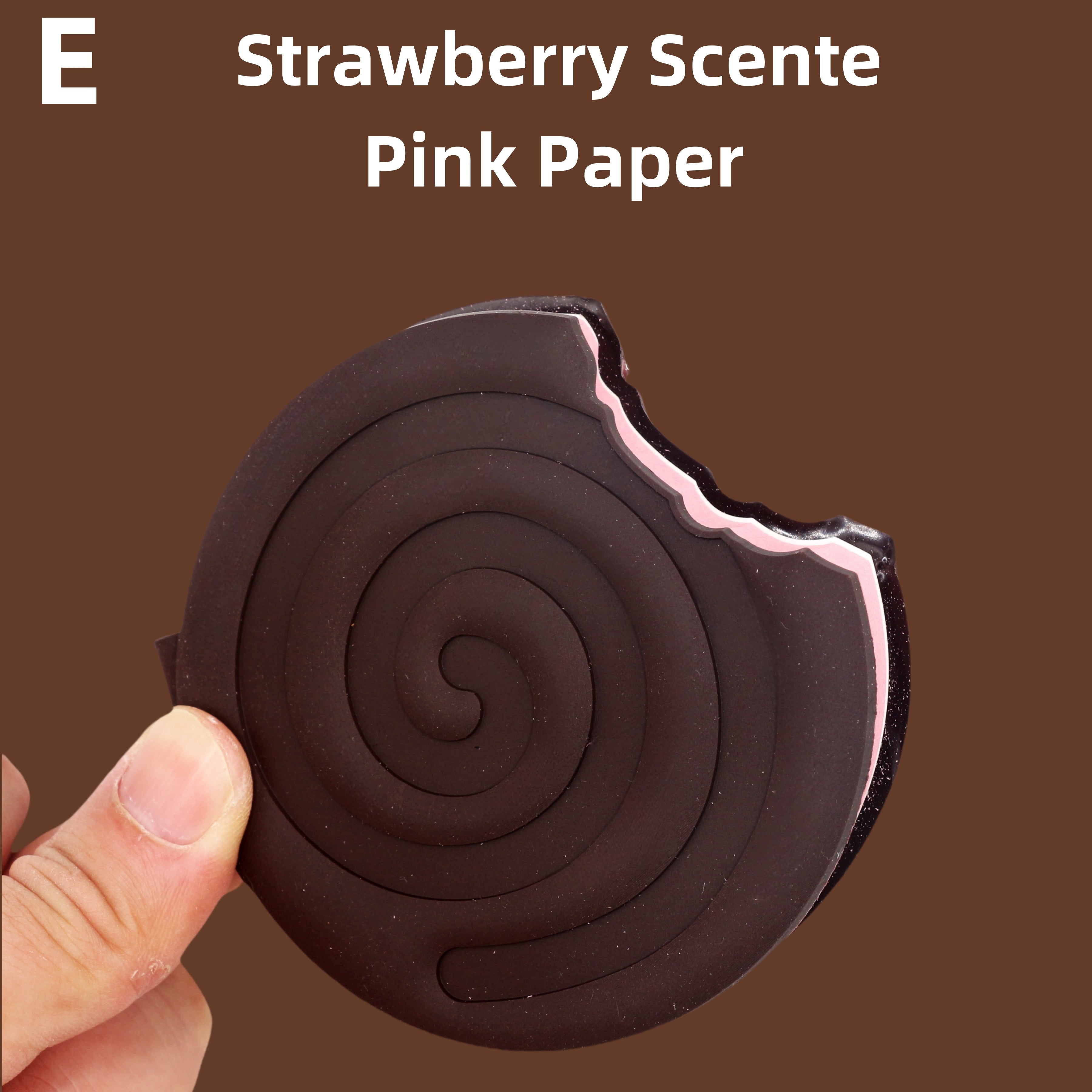 Mini Notebook in Chocolate Macaron Waffle Strawberry Shortcake Design with 80 Tear-Off Pages