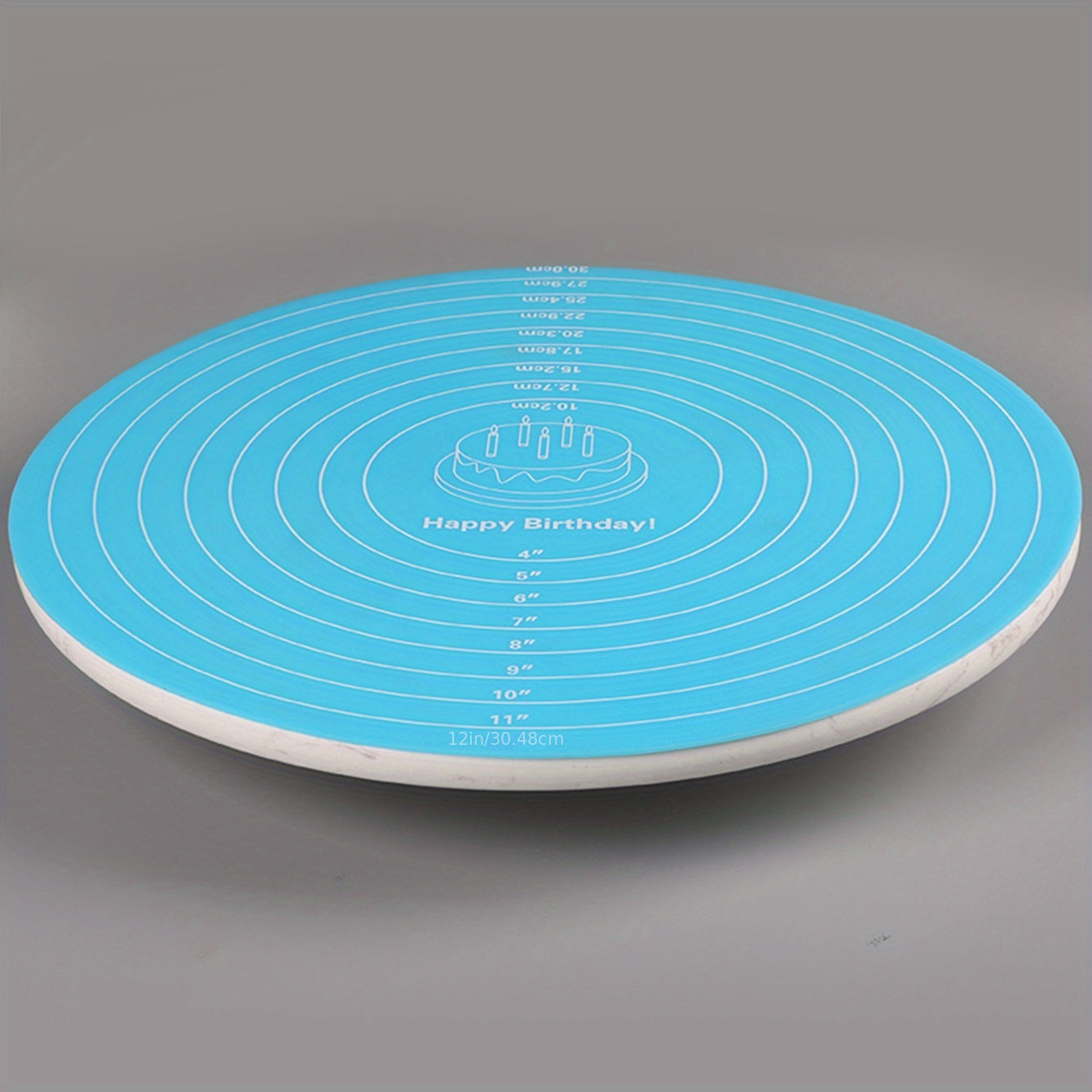 Silicone Baking Mat with Measurements for Cake Turntable Stand Non-Stick Heat Resistant