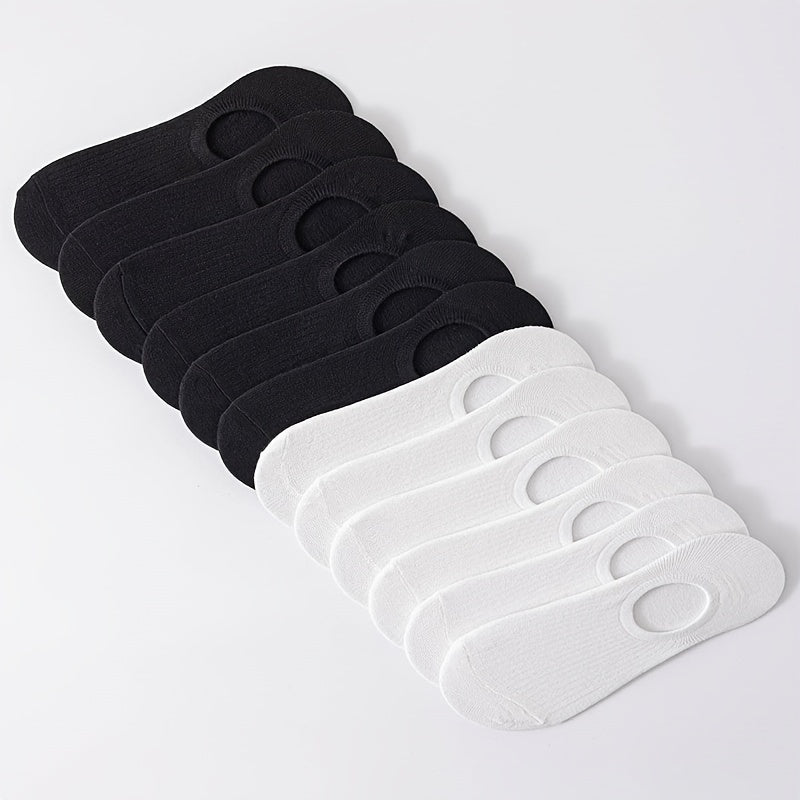 Women's No-Show Socks 30 Pairs Breathable Moisture-Wicking Polyester Spandex Black White Grey