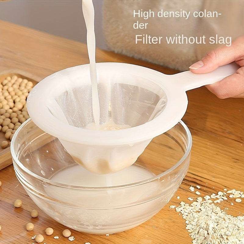 FineMesh 200-Mesh Ultra-Fine Mesh Strainer - Soya sutini, qahvani, yogurtni, sharbatni filtrlaydigan ideal - Qattiq moddalarni suzish uchun oziq-ovqat xavfsiz plastik oshxona elak.