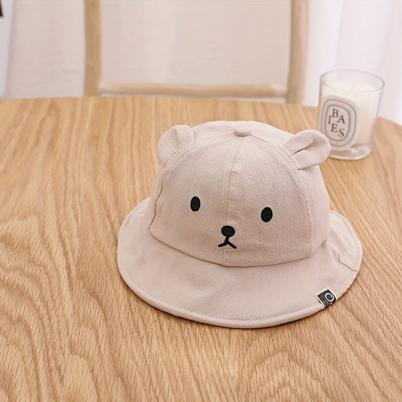 Children's White Breathable Fisherman Hat for 3 Months to 2 Years Summer Spring Autumn