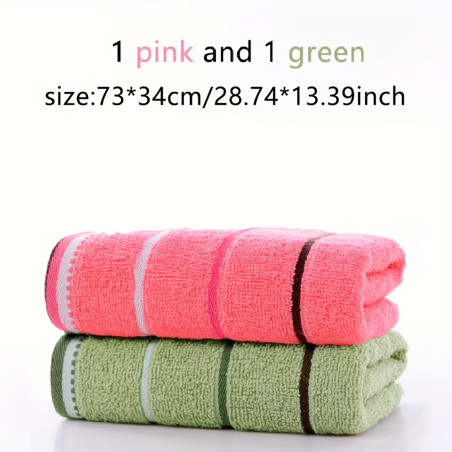 Yuzni yuvish va qo'lni quritish uchun mo'ljallangan yumshoq chiziqli sochiq to'plami, juftliklar, sport zali, yoga studiyasi va plyaj uchun ideal.