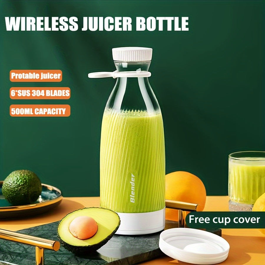Portable Electric Fruit Juicer Blender 500ML Wireless USB Rechargeable Personal Smoothie Shake Cup