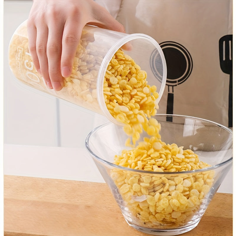 Set of 6 Round Plastic Food Storage Containers with Latch Lids Microwave Safe BPA-Free