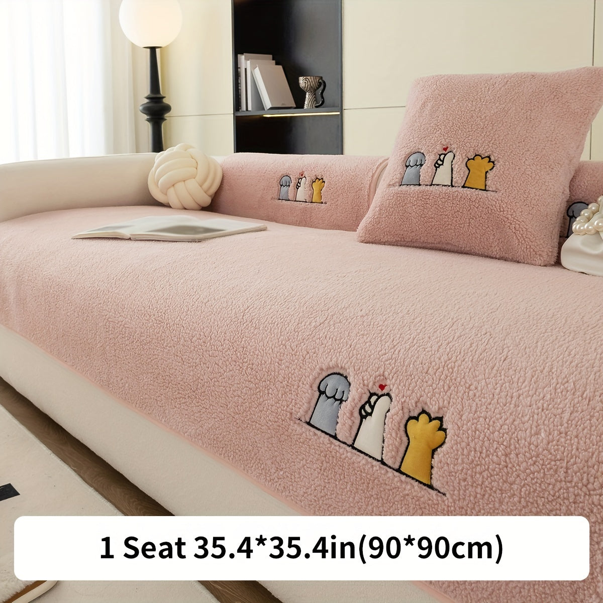 Plush Sofa Slipcover and Pillowcase Protects Furniture in Any Room