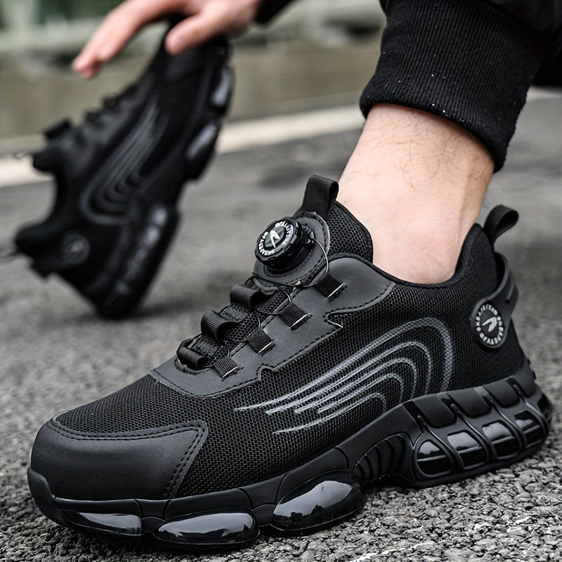 Durable Safety Shoes with Steel Toe Cap Breathable Mesh Non-Slip Rubber Sole for Work and Outdoor