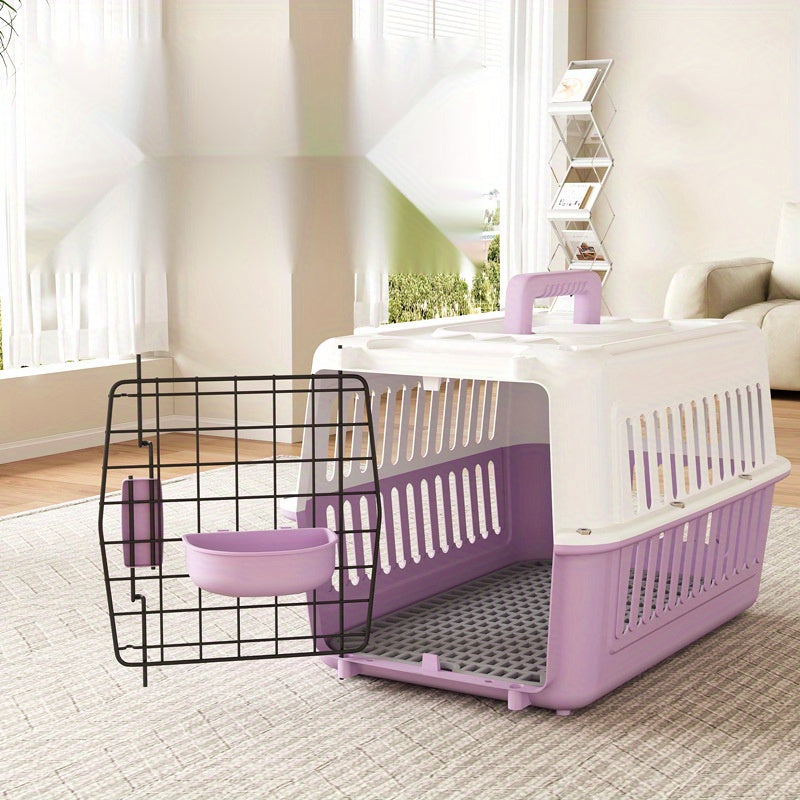 Portable Pet Air Travel Carrier for Cats and Dogs Lightweight PP Material