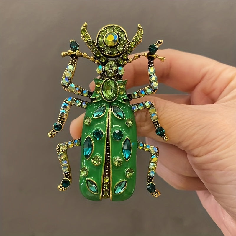 Sparkling Rhinestone Spider Brooch for Hats Scarves and Pants