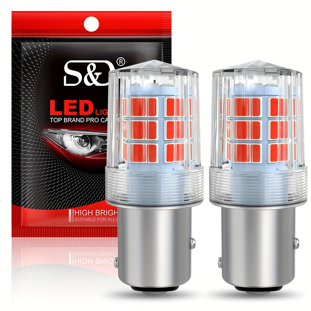 2-Pack LED Brake Light Bulbs for Cars 1156 1157 39 SMD Chips 12V
