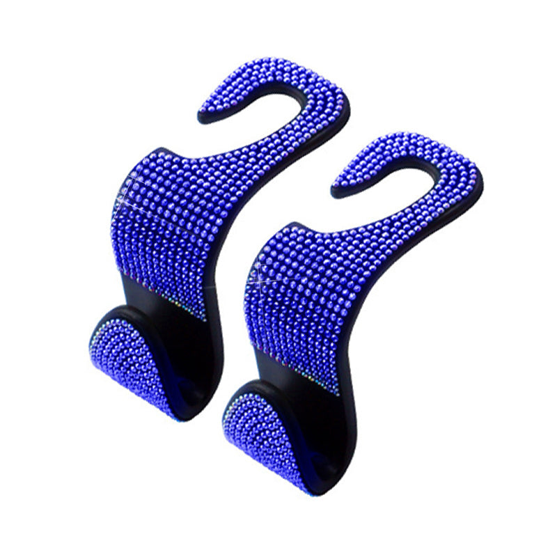 Women Diamond-Studded Car Hook Hidden Storage Seat Organizer