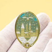 Vintage-Inspired Alloy Enchanting Magic Castle Brooch for Clothing Hats Bags