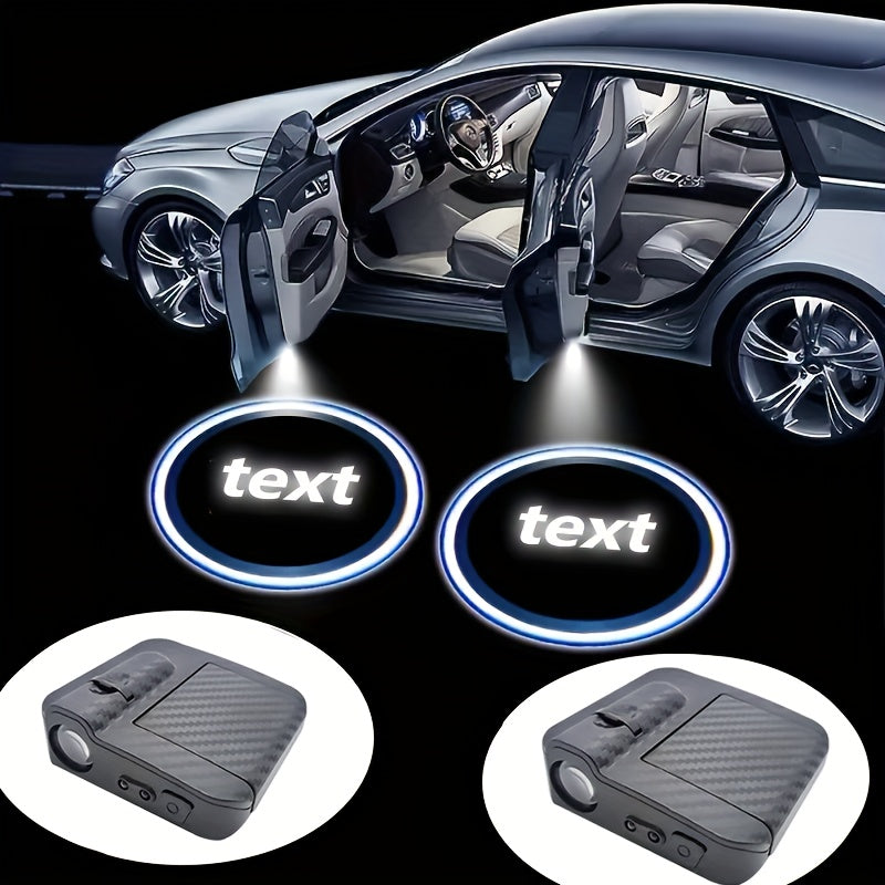 2PCS LED Car Door Welcome Light Projector Pack HD Courtesy Shadow Emblem