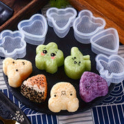Set of 5 or 6 Rice and Vegetable Sushi Mold Kits for DIY Bento Lunches Kitchen Accessories