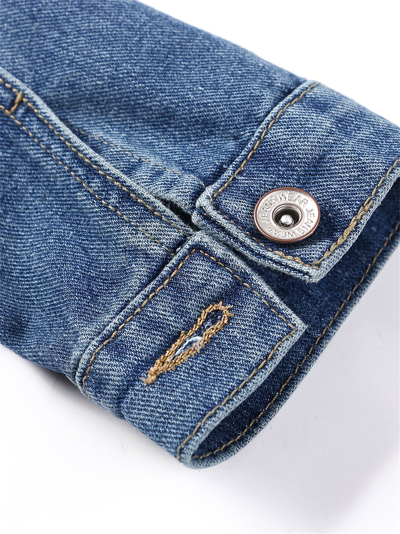 Ayollar uchun denim kurtka, uzun sleeve, kattalashtirilgan, bir rangli, bahor va kuz uchun