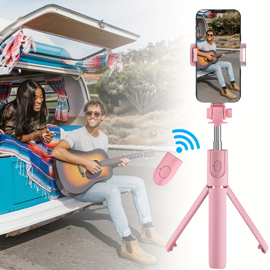 Wireless Selfie Stick Tripod with Remote Control for Smartphones