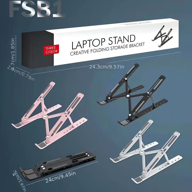 Portable ABS Laptop and Tablet Stand with Adjustable Height Foldable Non-Slip