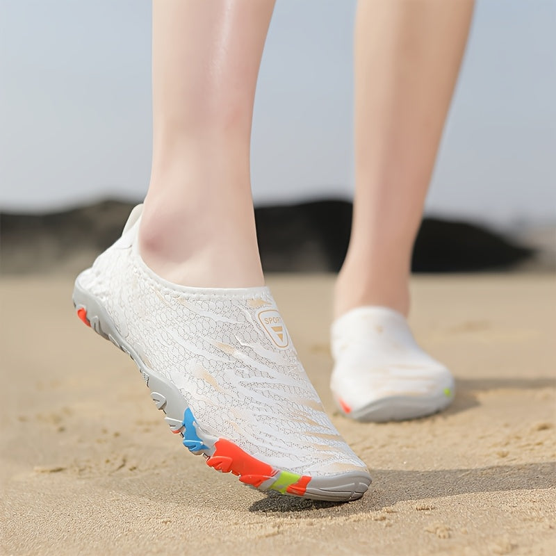 Женские водные туфли нескользящие дышащие сетчатые резиновые подошвы для пляжа, реки, спорта