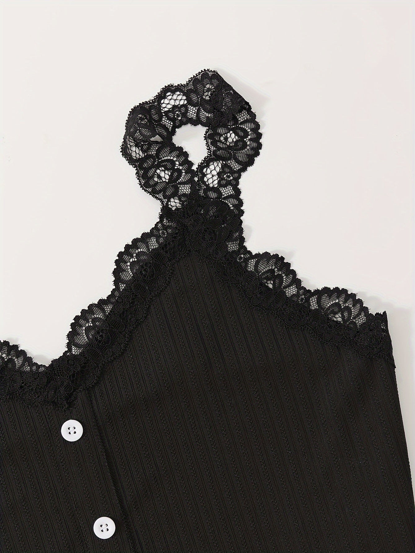 Women's Ribbed Fabric Pajama Set with Suspender Top and Shorts