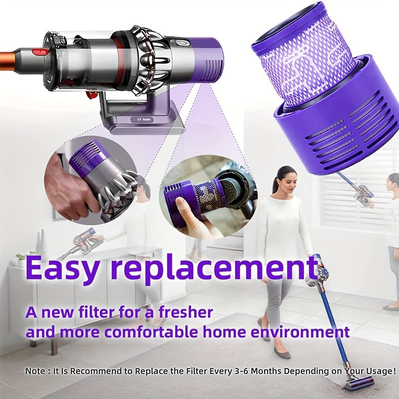 Dyson Cyclone seriyasi uchun almashtirish filtrlar - V10 Absolute, V10 Animal, V10 Motorhead, V10 Total Clean, SV12. 4 ta filtrni o'z ichiga oladi. 969082-01 qismlar raqamini almashtiradi.