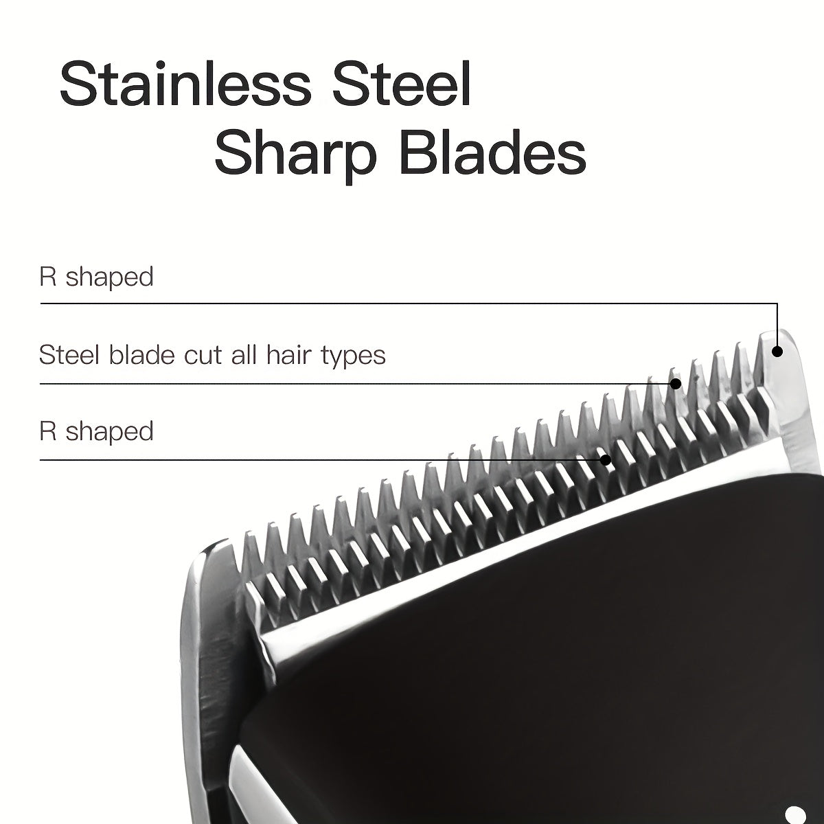 Kit de recortadora eléctrica para hombres con 10 peines guía y tijeras para cuidado personal en casa