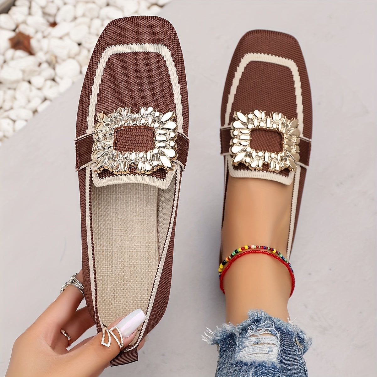 Women's Leather Flat Shoes Casual Comfortable For Office or Everyday