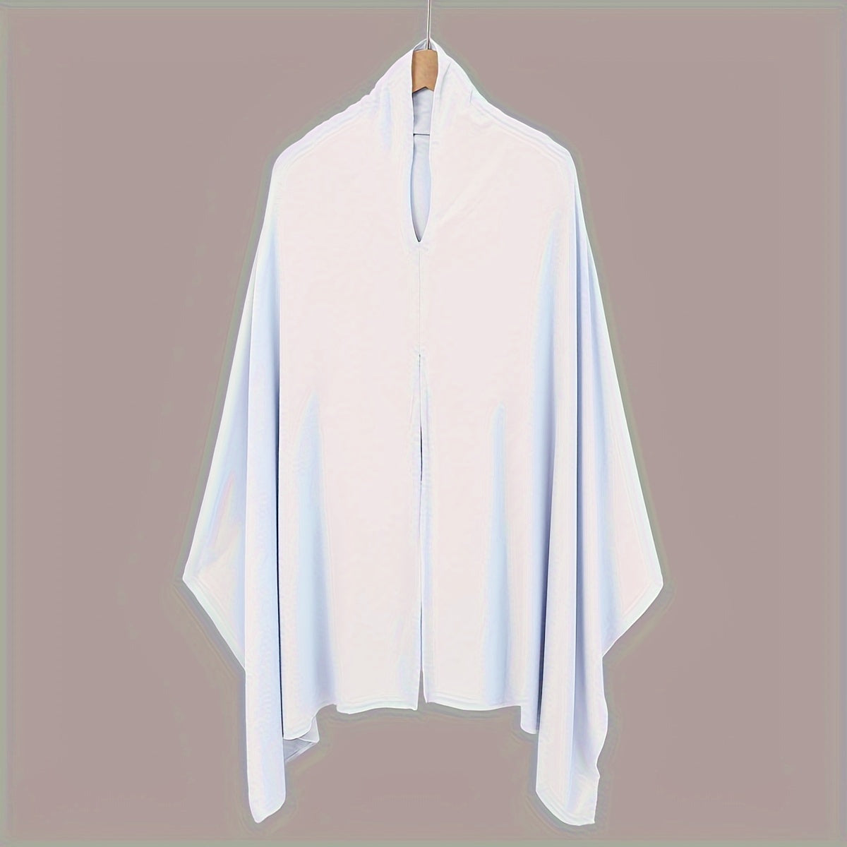 Women's Solid Color Breathable Scarf with Sun Protection and Equal Length Sides