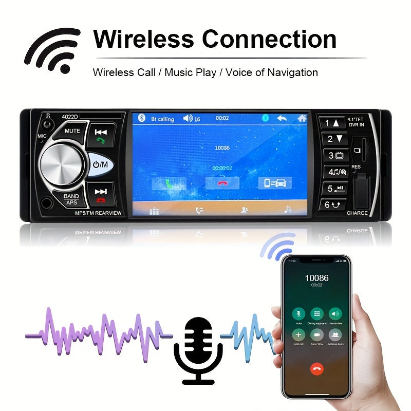 Reproductor multimedia portátil para coche con pantalla HD de 4 pulgadas, soporta 14 idiomas, USB, AUX, FM, control remoto