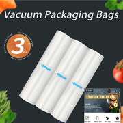 Pack of 3 Food Storage Bags Leakproof Plastic for Vegetables and Fruits