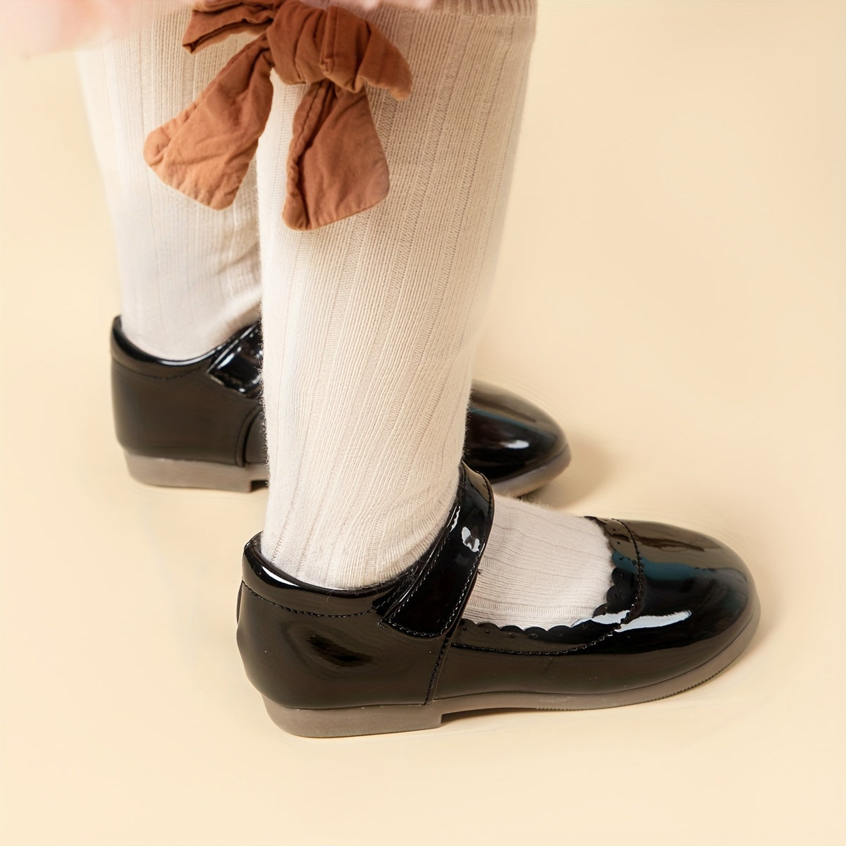 Zapatos de niña PU Mary Jane para todas las estaciones, ligeros, de color sólido, punta redonda, ideales para fiestas y bodas