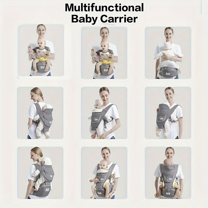 Yangi tug'ilganlar uchun saqlash sumkasi bilan bolalar tashish kamaridan iborat 3-in-1 qorin stuli, bel stuli