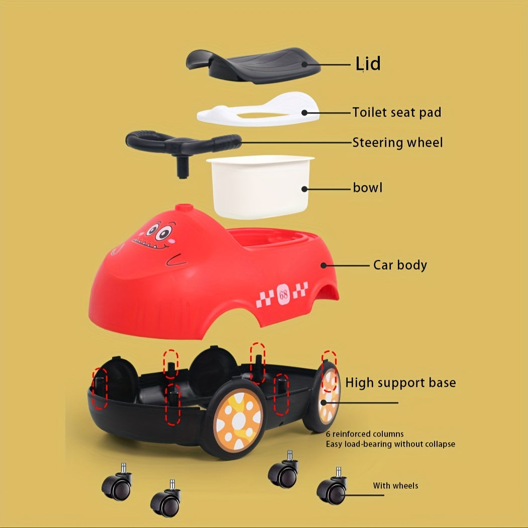 Dinosaur Themed Potty Training Seat for Boys and Girls Mess-Proof Toilet Seat with Car Design