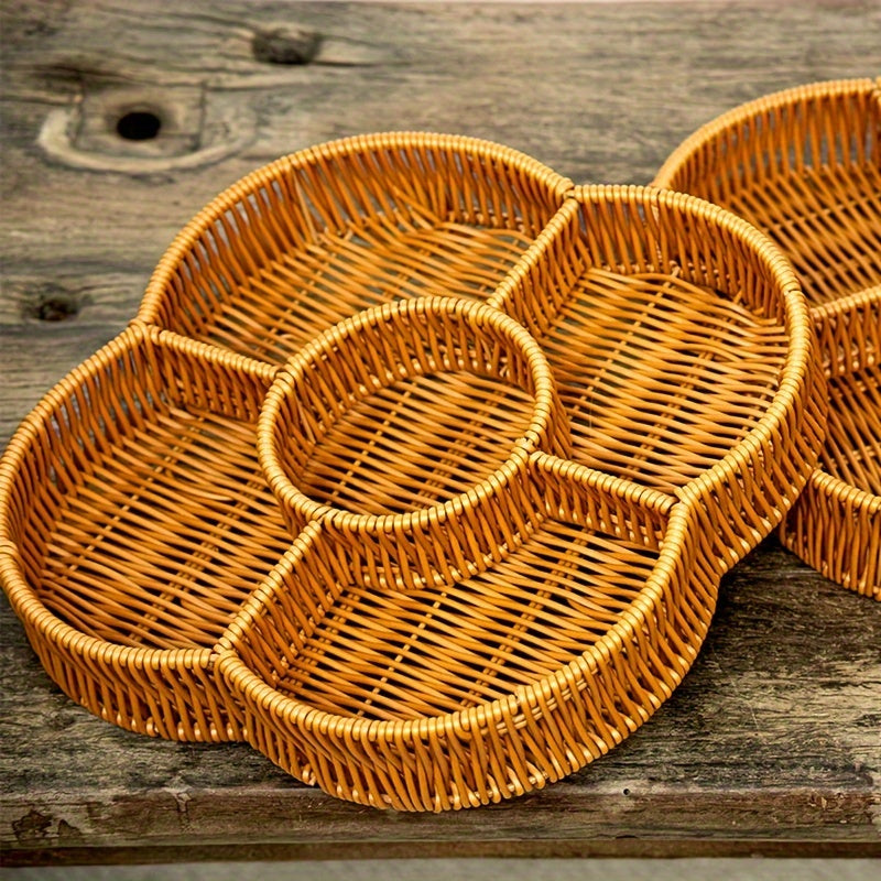 Plastic Fruit Bowl Round Snack and Candy Storage Organizer for Home