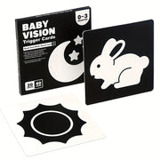 Children's Early Education Cards Black and White Visual Stimulation for Newborns