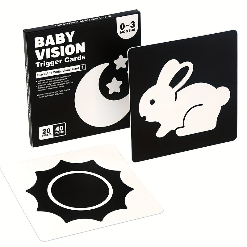 Children's Early Education Cards Black and White Visual Stimulation for Newborns