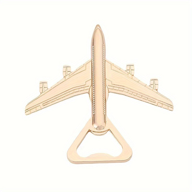 Golden Metal Airplane Bottle Opener Stainless Steel Travel Party Gift