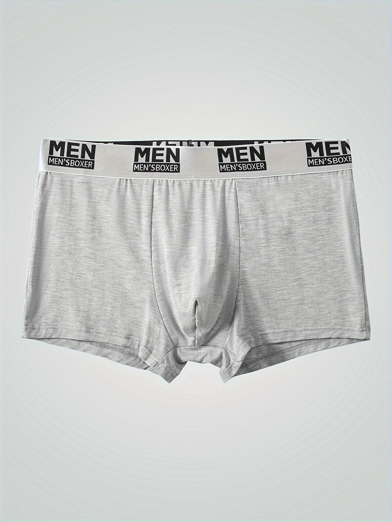 Men's Boxer Briefs Set of 3 Breathable Soft Stretchy Cotton-Viscose Black Gray Blue