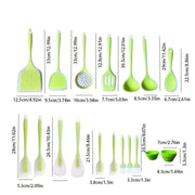 Silicone Kitchen Utensil Set 46 Pieces Non-Stick Cookware Safe Spatulas Spoons