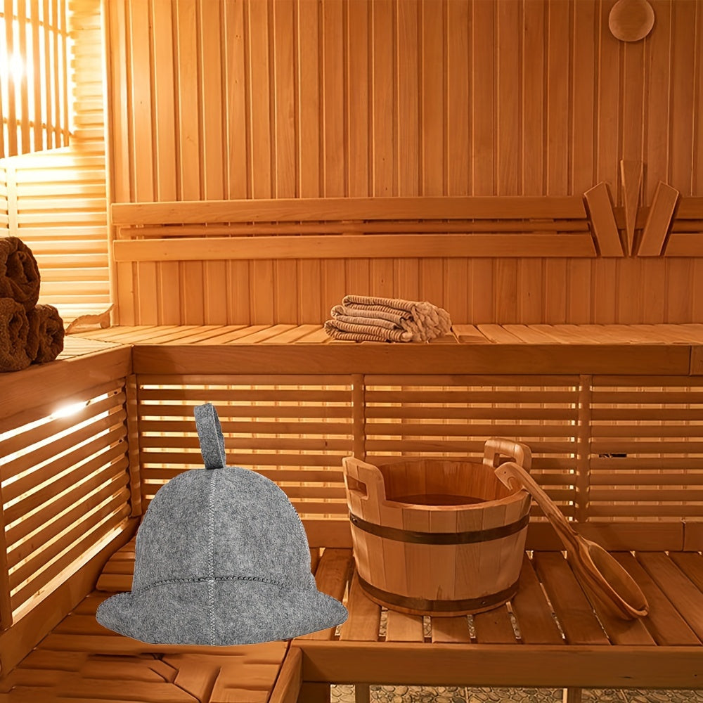 1 dona Qalin Mo'ynali Sauna Shlyapa - Sauna Foydalanish uchun Izolyatsiya Qiluvchi va Terini So'ruvchi
