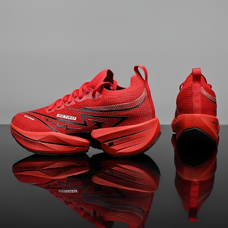 Men's Slip-On Sneakers Geometric Letter Print Casual Running Shoes Fabric Low Top