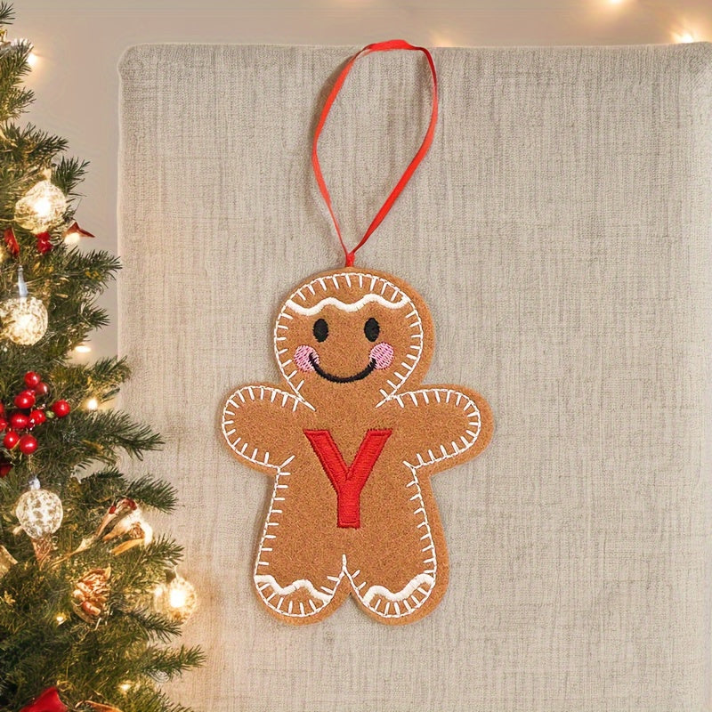 Fabric Gingerbread Man Christmas Ornament for Home and Kitchen Decoration