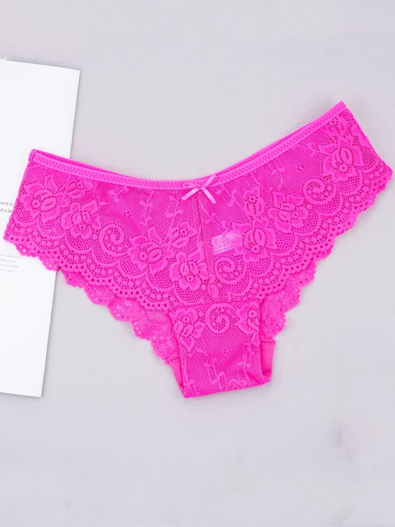Women's Low Waist Lace Panties 6 Pack Comfortable Seamless Underwear
