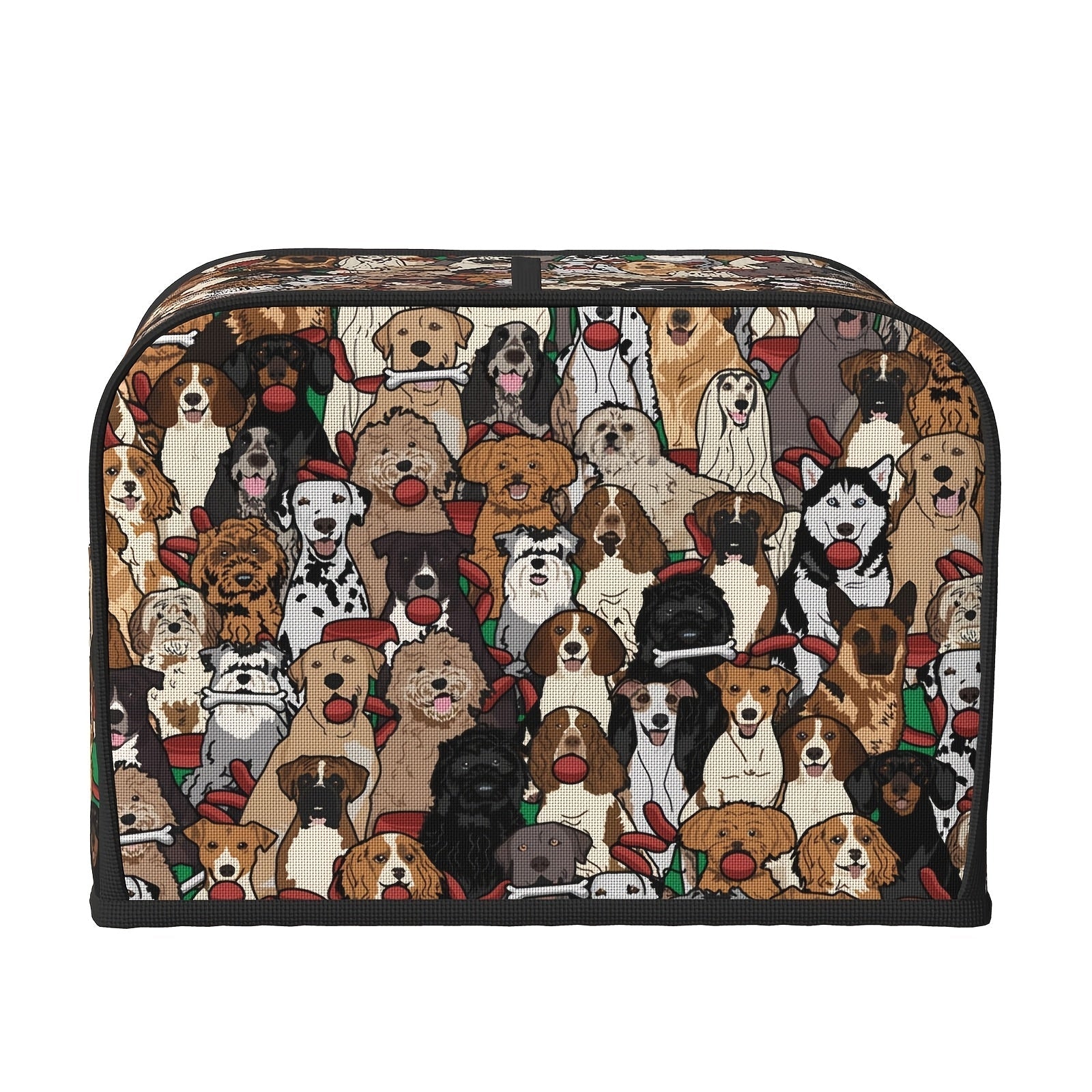 Cute Cartoon Dog Design Toaster Cover for 2-Slice Kitchen Appliance Dust Protector