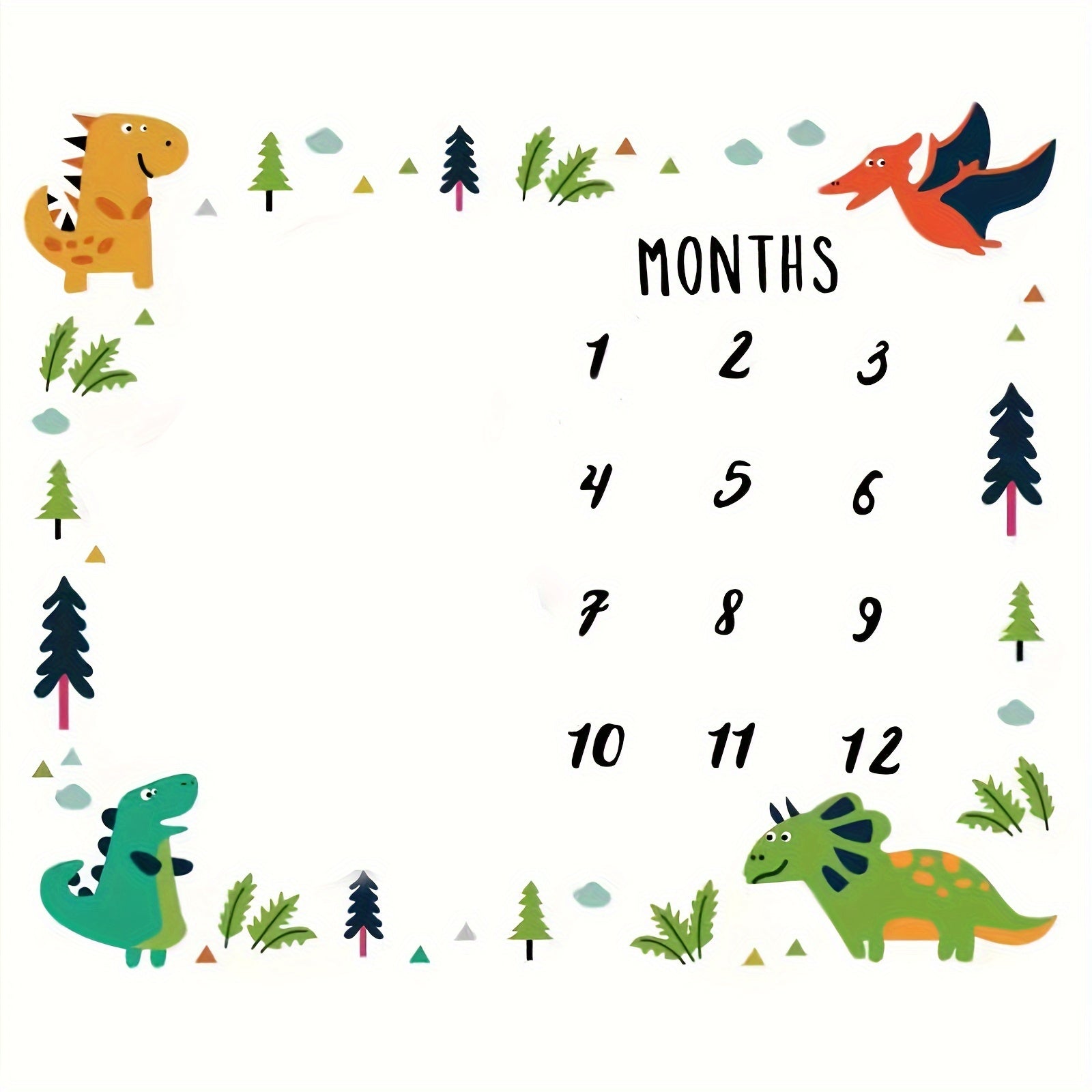 Детский плед для вех - ежемесячная память о росте, сделан из мягкого полиэстера, идеально подходит для DIY-фото мальчиков и девочек, детский фотопроп и плед