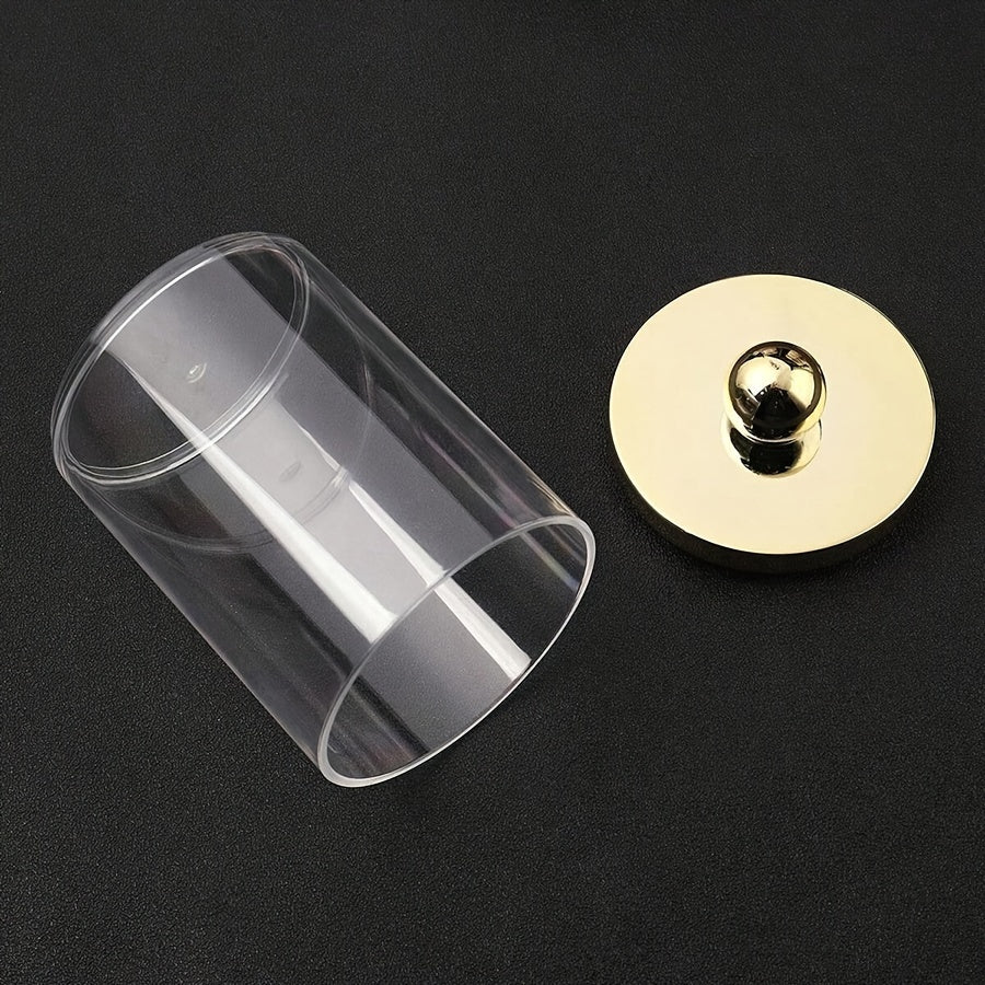 3-Piece Acrylic Qtip Holder Set with Tray Bathroom Storage Organizer